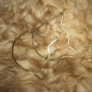 cat hoop earrings